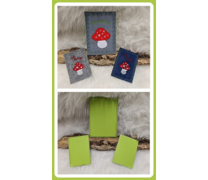 Stickdatei ITH - Postkarte Pilz Glück Erfolg